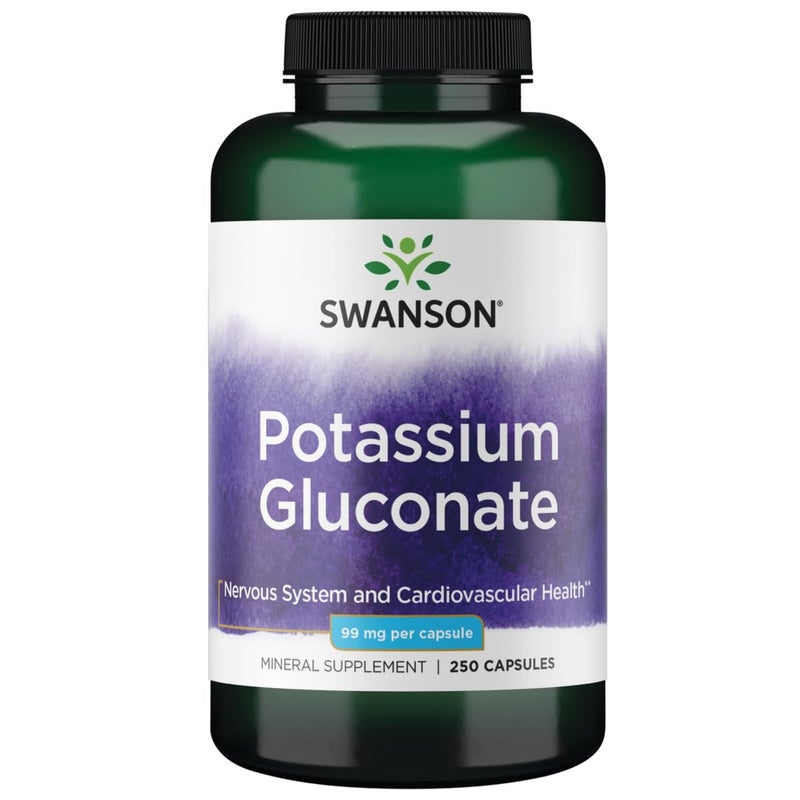 Swanson Potassium Gluconate 99 Milligrams 250 Capsules